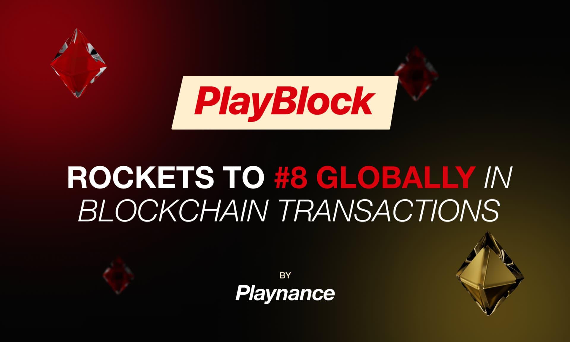 PlayBlock ranks 8th in global blockchain transactions and revenue after listing on DappRadar